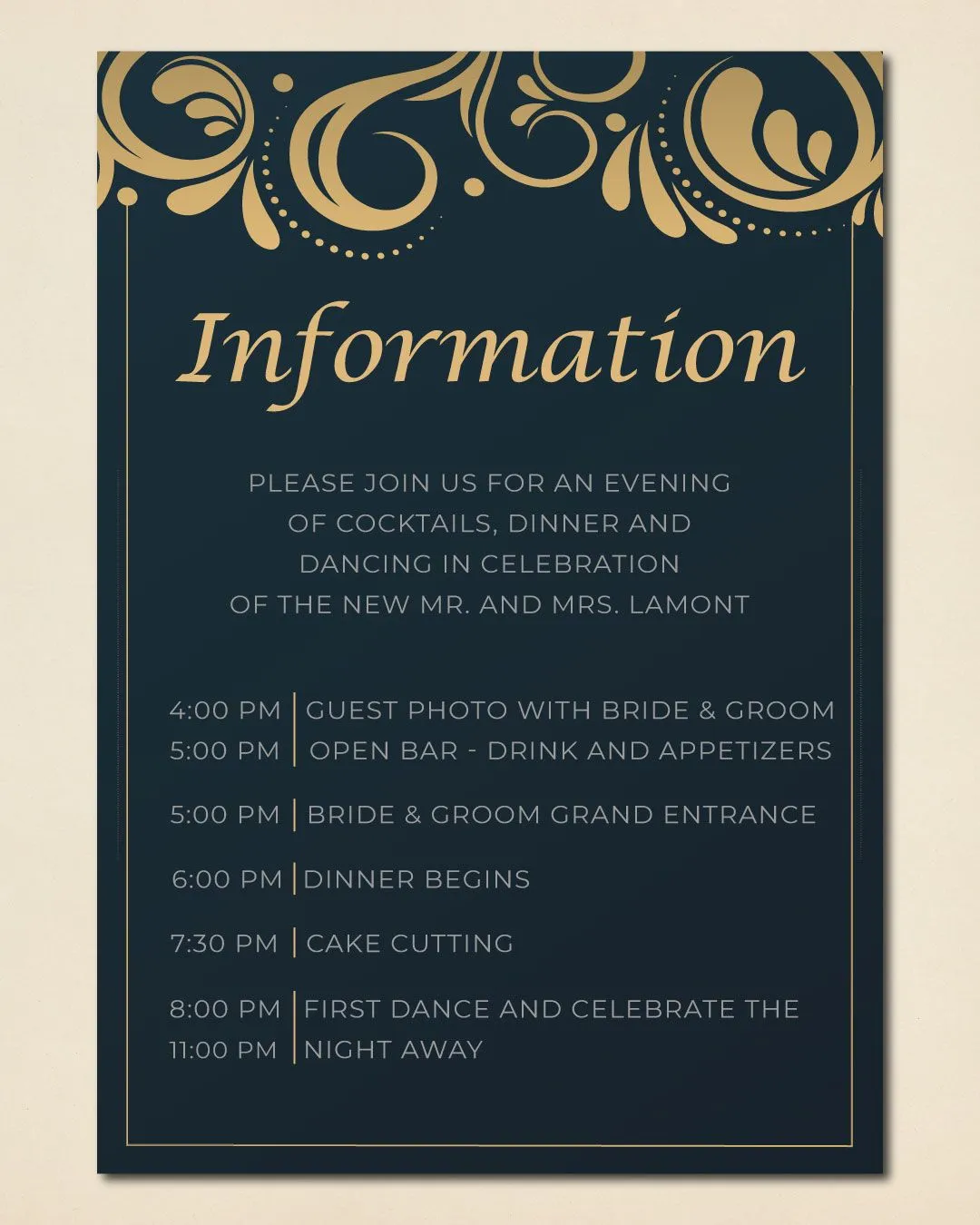 Luxury Indian Frames Simple Flat 5x7 Wedding Invitation