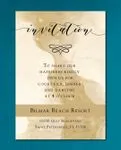 Golden Elegance Simple Flat 5x7 Wedding Invitation