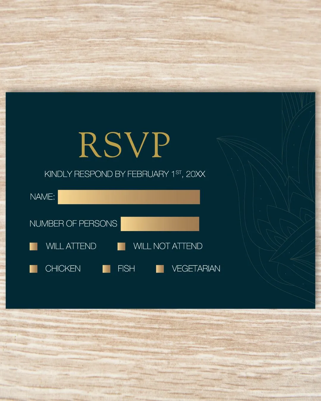 Indian Wedding Ganesha Simple Flat 5x7 Wedding Invitation