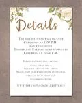 Warm Fall Flowers Simple Flat 5x7 Wedding Invitation