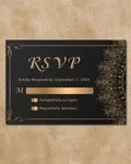 Luxurious Gold Simple Flat 5x7 Wedding Invitation