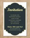 Gold Frames Simple Flat 5x7 Wedding Invitation