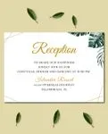 Tropical Leaves And Golden Acrylic Wedding Invitation