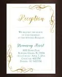 Elegant Frames Simple Flat 5x7 Wedding Invitation