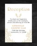 Golden Leaves Simple Flat 5x7 Wedding Invitation