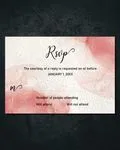 Deep Fose Tint Simple Flat 5x7 Wedding Invitation