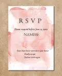 Splash of Blush Simple Flat 5x7 Wedding Invitation