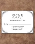 Minimalist Class Simple Flat 5x7 Wedding Invitation