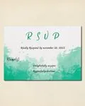 Watercolor Sea Water Simple Flat 5x7 Wedding Invitation