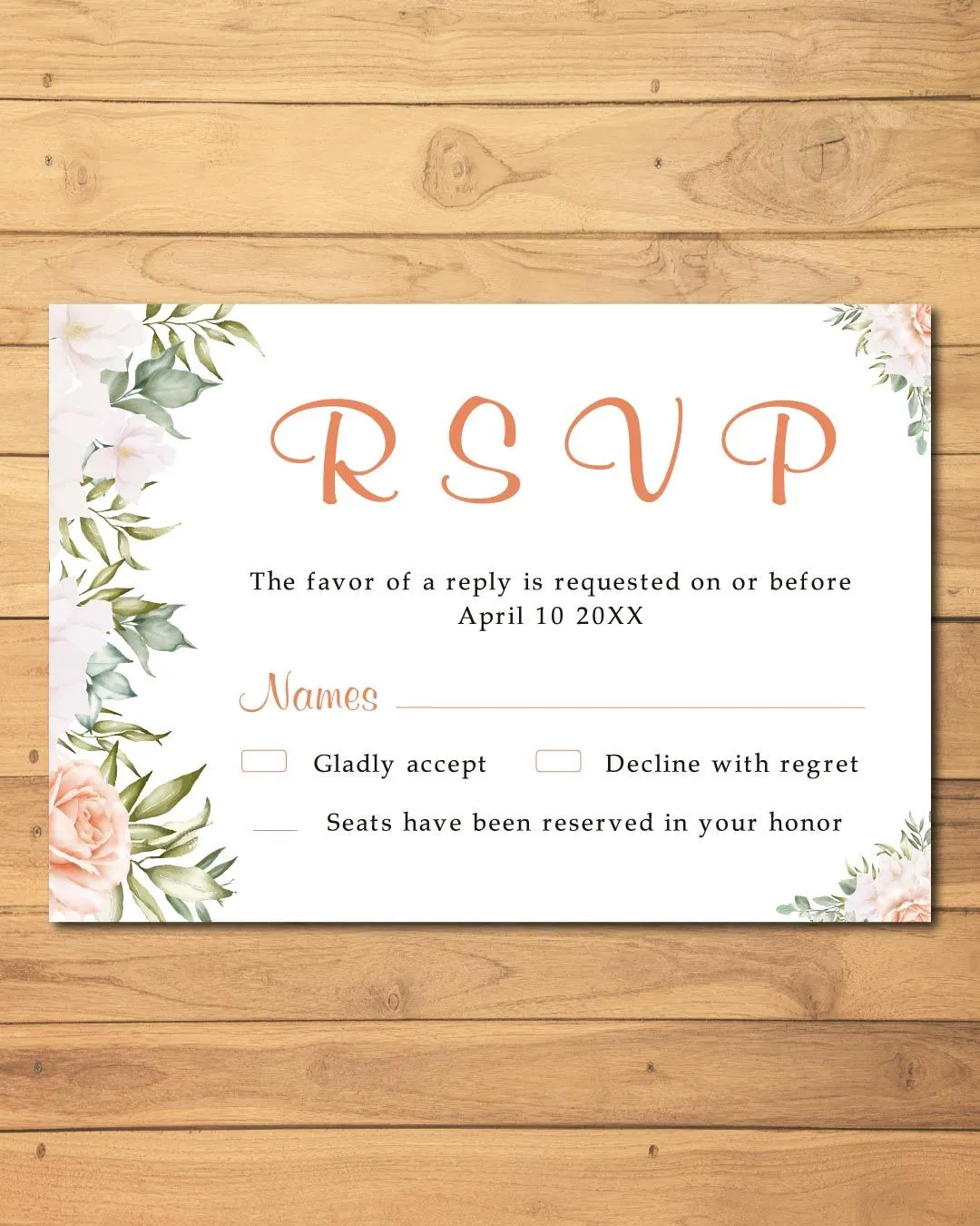 Old Pink Flowers Acrylic Wedding Invitation