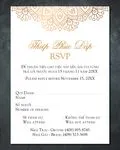 Shiny Golden Mandala Wedding Invitation 5