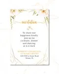 White Lily Flower Acrylic Wedding Invitation