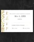 Golden Mandala Simple Flat 5x7 Wedding Invitation