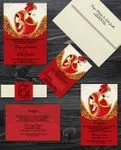 Wedded Indian Red Wedding Invitation