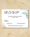 Gold Trim Simple Flat 5x7 Wedding Invitation