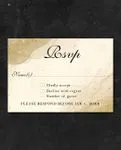 Glittering Desert Simple Flat 5x7 Wedding Invitation