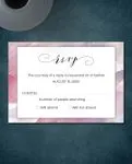 Pink and Fuchsia Simple Flat 5x7 Wedding Invitation