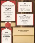 Simple Indu and Red Indian Wedding Invitation