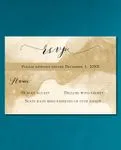 Golden Elegance Simple Flat 5x7 Wedding Invitation