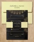 Luxurious Gold Simple Flat 5x7 Wedding Invitation