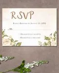 Warm Fall Flowers Simple Flat 5x7 Wedding Invitation
