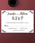Simplicity and Elegance Simple Flat 5x7 Wedding Invitation
