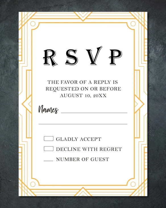 Aztec Design Simple Flat 5x7 Wedding Invitation