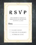 Aztec Design Simple Flat 5x7 Wedding Invitation
