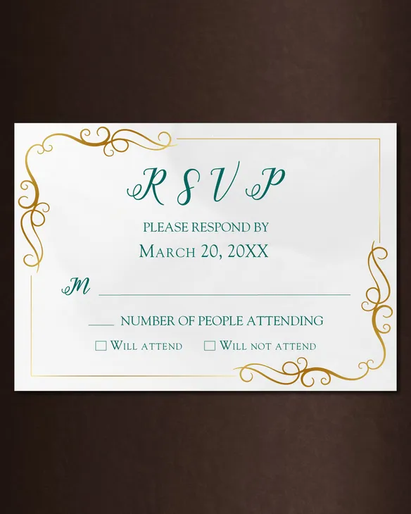 Elegant Frames Simple Flat 5x7 Wedding Invitation