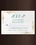 Elegant Frames Simple Flat 5x7 Wedding Invitation