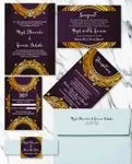 Gold Circular Border Indian Wedding Invitation