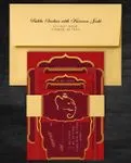 Regal Simplistic Red Indian Wedding Invitation