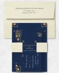Golden Floral Corners Indian Wedding Invitation