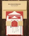 Simple Indu and Red Indian Wedding Invitation