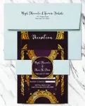 Gold Circular Border Indian Wedding Invitation