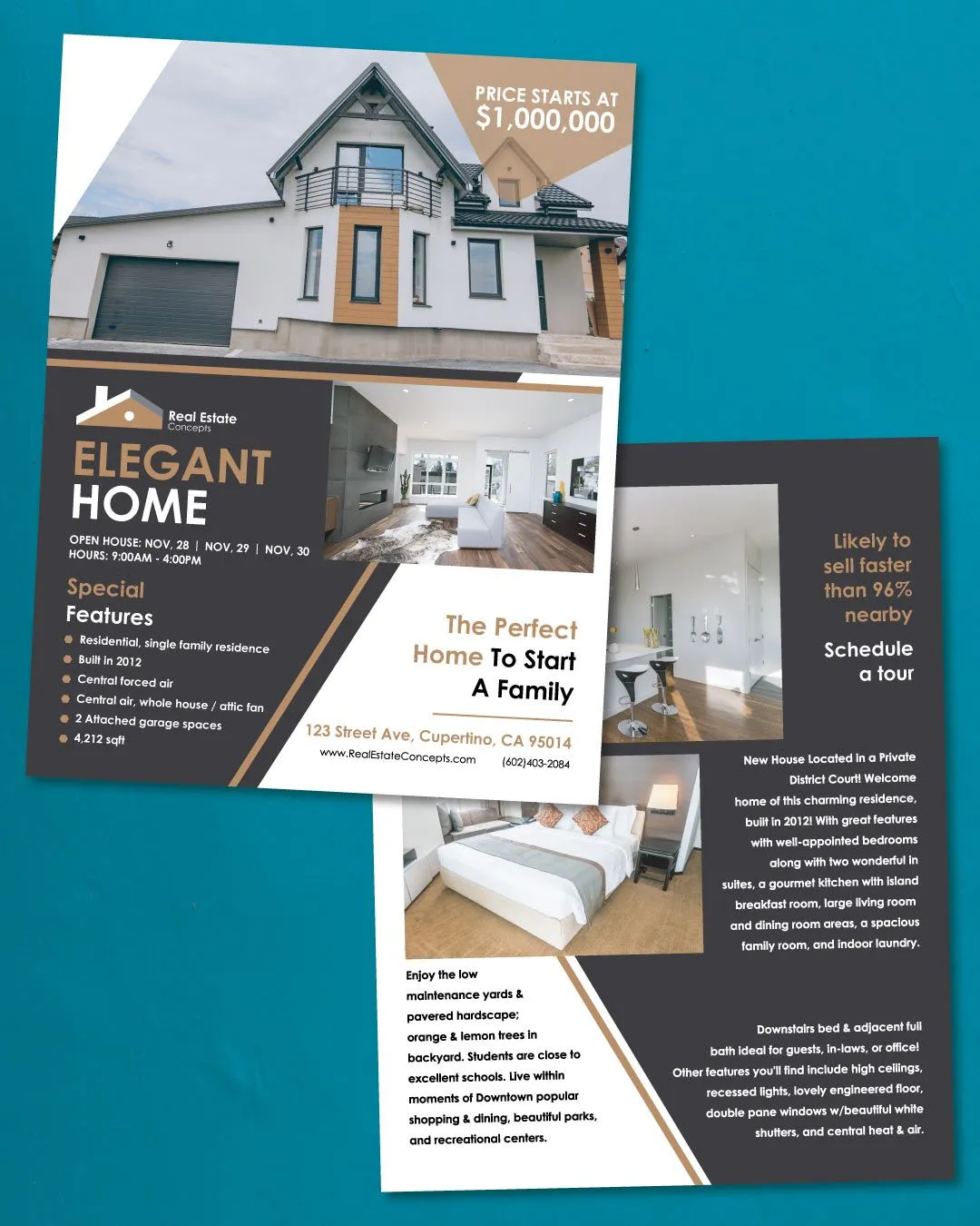 Simple Gray with Beige Flyer