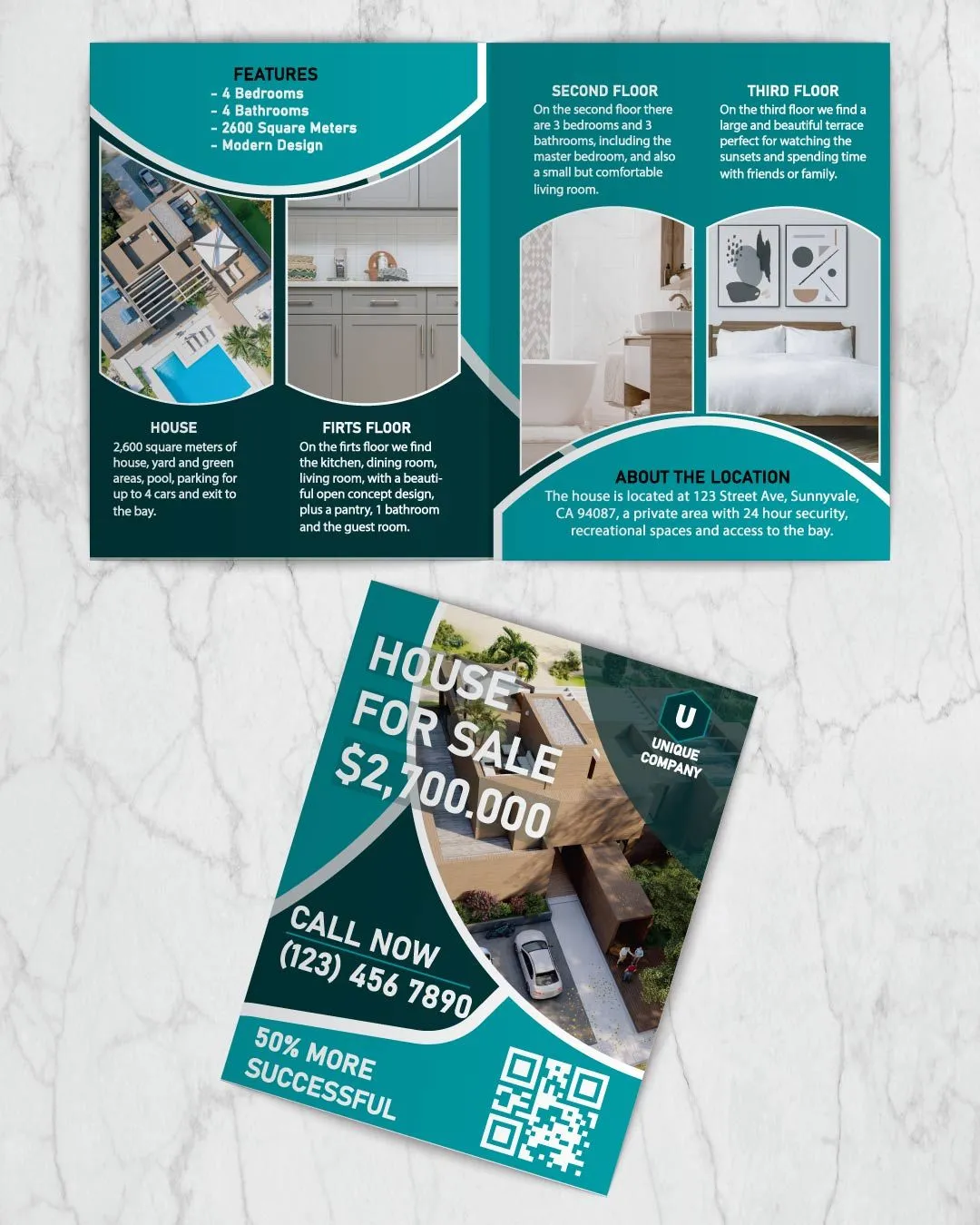 Turquoise Modern Flyer