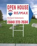 Remax Red Letters Arrow Shape Sign