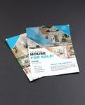 Blue Diagonal Stripes Flyer