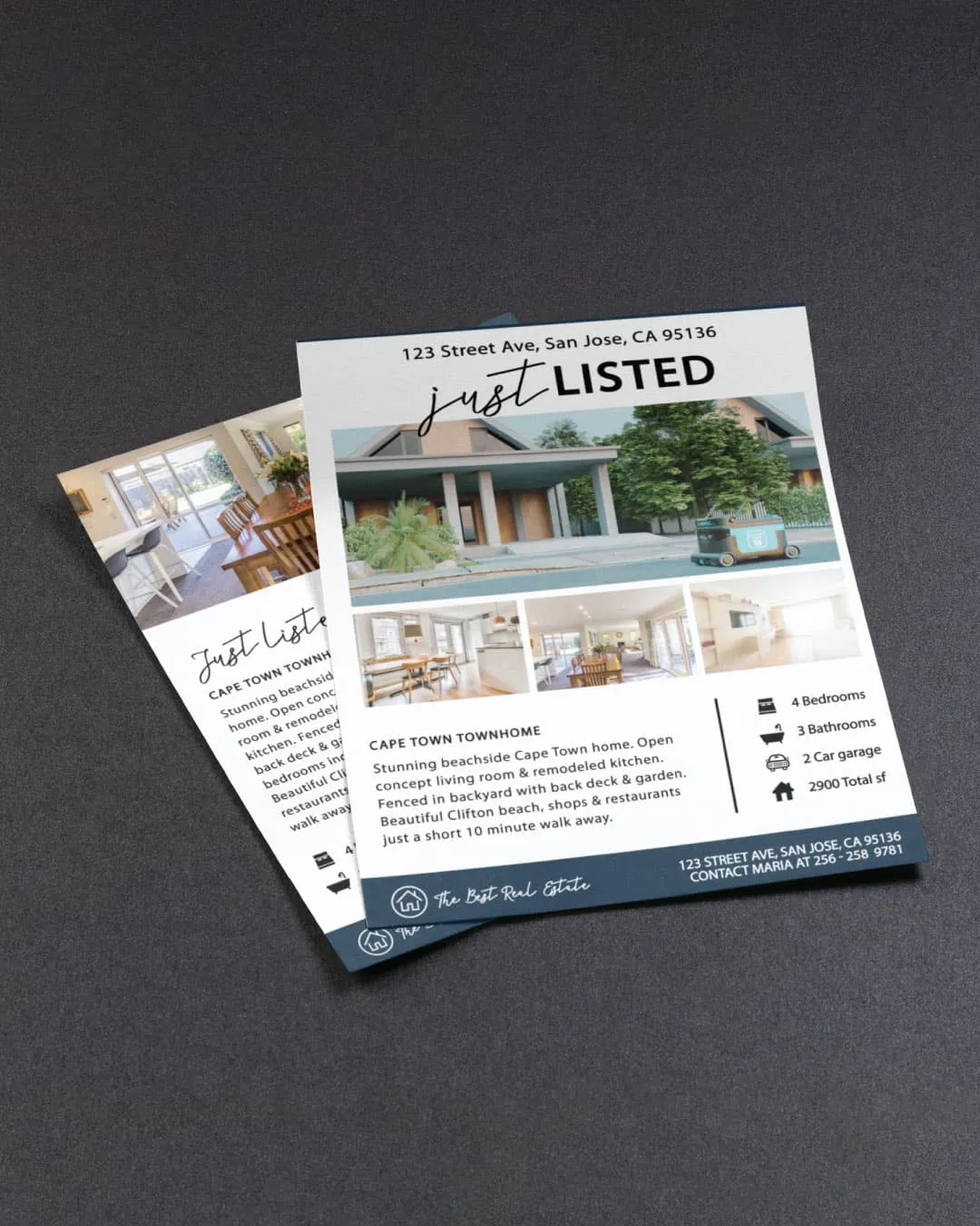 Dark Blue with Photos Flyer