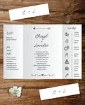 Refined Sunset Silhouette 5x7 Gate Fold Wedding Invitation