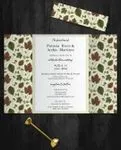 Autumn leaf pattern 5x7 Gate Fold Wedding Invitation