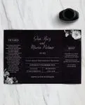 Ashen Roses 5x7 Gate Fold Wedding Invitation