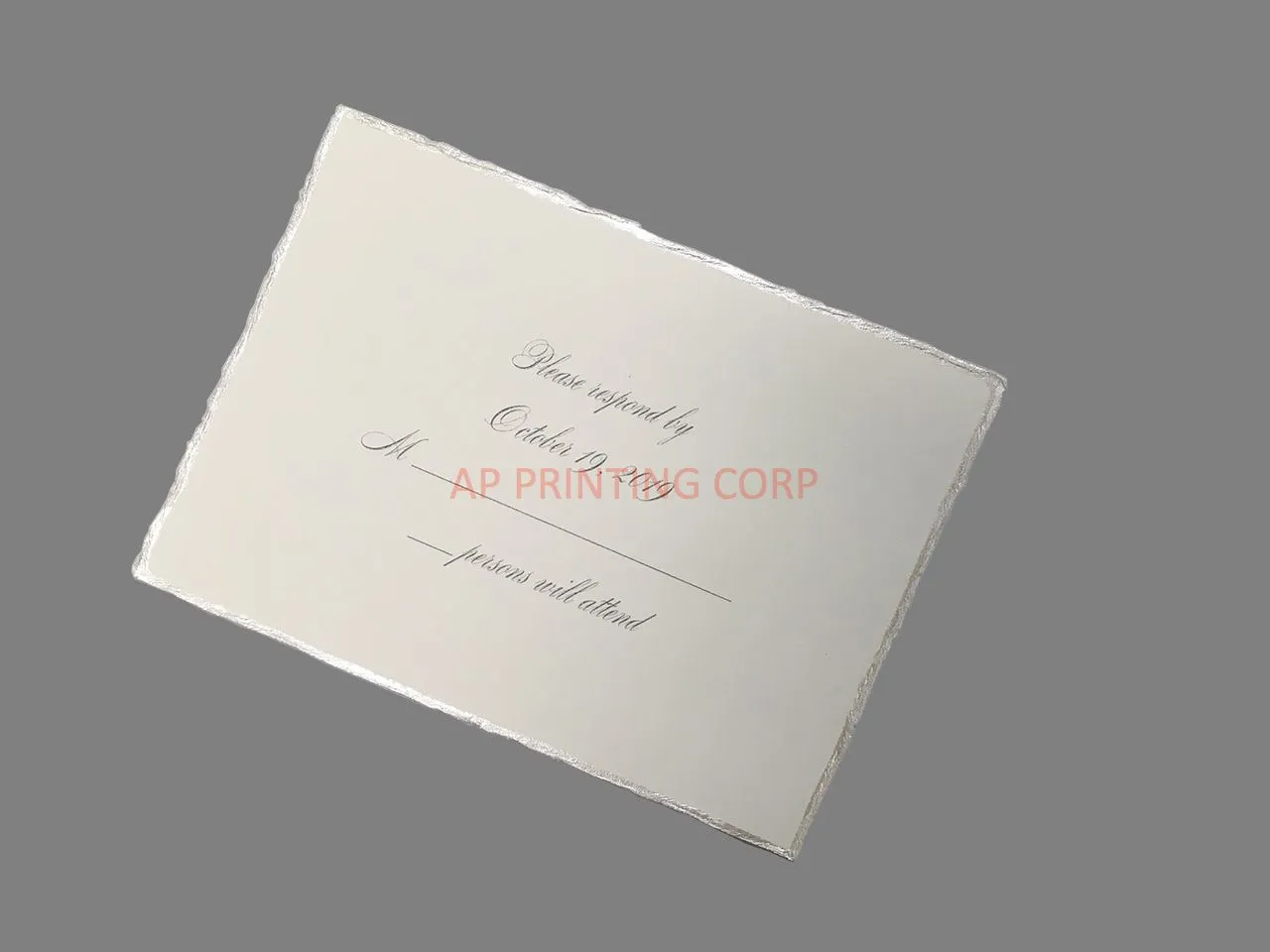 Sophisticated Edges Ecru [CC-22] Elegant Wedding Invitation