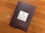 PAL-57-MMM Ruby, Silver, Silk Pocket & Folder Invitation