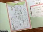 PAL-57-MNN-Overlay Serpentine, Salmon, Linen Pocket & Folder Invitation