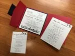 PAL-66-MMM Jupiter, Onyx, Ice Silver Bilingual Wedding Invitation