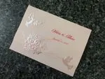 K977 [I-11] Whispering Wings Birds & Doves Wedding Invitation