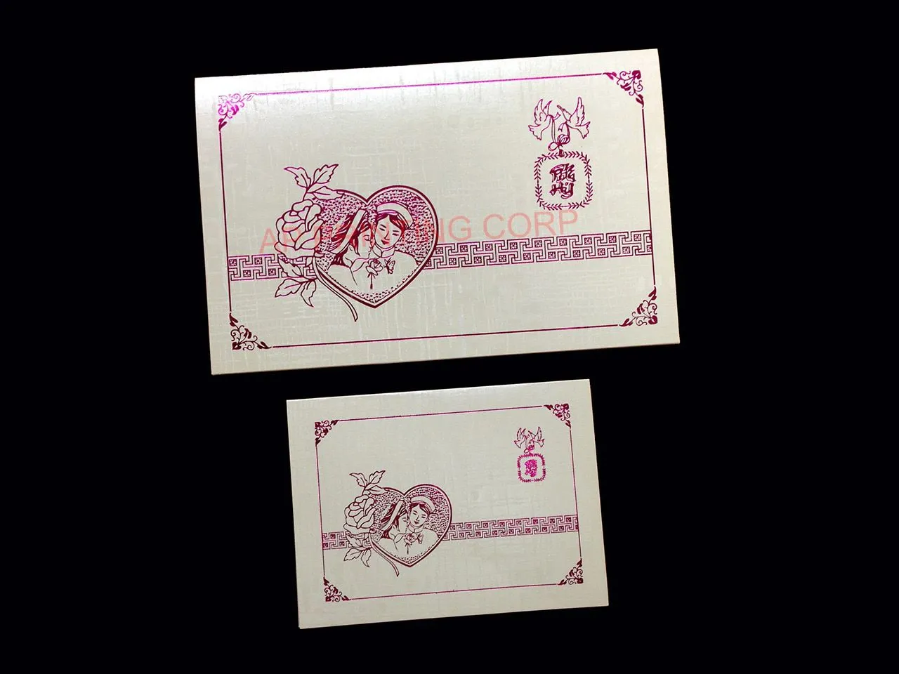 DRBH-TT-LILAC [V-L-01] Eternal Romance Bride & Groom Wedding Invitation