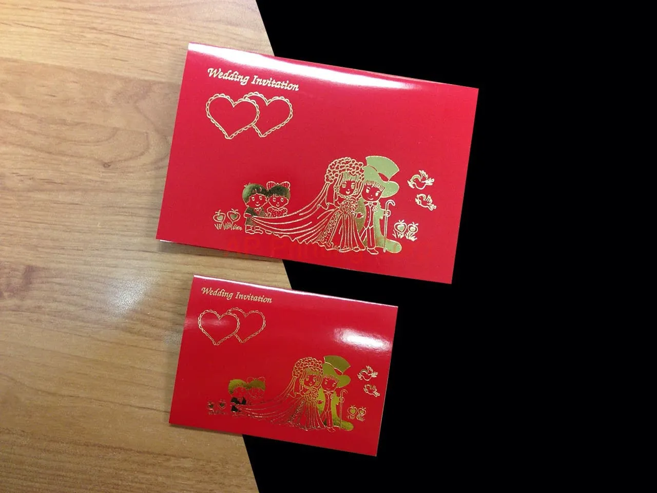 CHINDR-DB-V [V-L-01] Forever Yours Bride & Groom Wedding Invitation